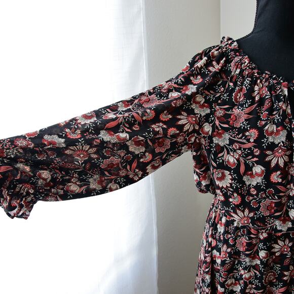 Talbots Peasant Floral Bohemian Midi dress size M - Picture 3 of 8